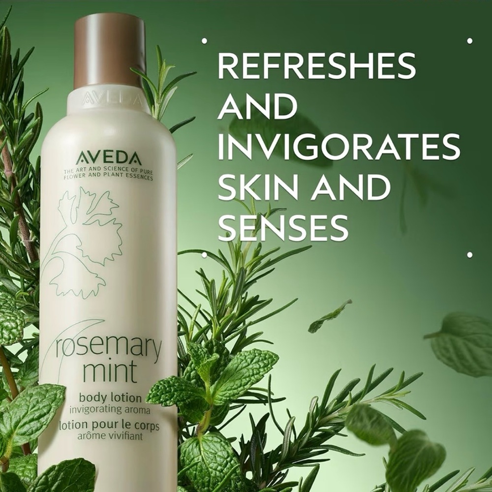 Aveda Rosemary Mint Body Lotion Lightweight Cooling Menthol Organic 6.7 OZ